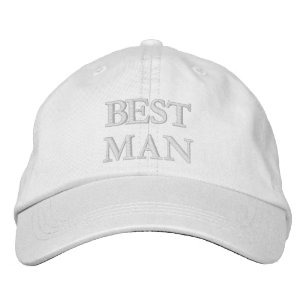 Chic Best Man blush pink white wedding Embroidered Baseball Cap