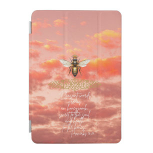 Chic Bible Verse Sunset Sky Gold Queen Bee iPad Mini Cover