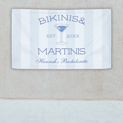 Chic Bikinis And Martinis Beach Bachelorette Party Banner