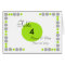 Chic Bird Silhouette & Dots Table Number in Lime