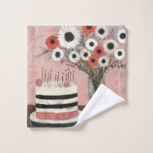 Chic Birthday Cake and Gerbera Blooms