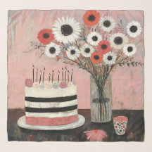 Chic Birthday Cake and Gerbera Blooms