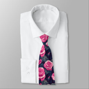 Chic Birthday Gifts For Men Rose Neck Tie