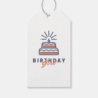 Chic Birthday Girl Pink Floral Custom Favor Gift T Tags