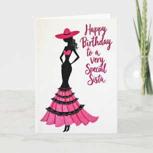 Chic Birthday Silhouette Card
