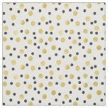 Chic Black and Gold Confetti Fabric