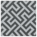 Chic black and grey abstract geometric pattern fabric