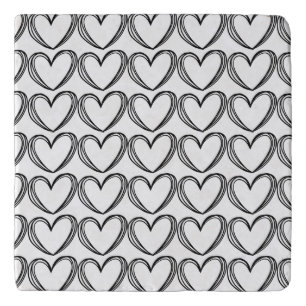 Chic Black and White design Trivet