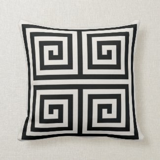 Chic black and white greek key geometric patterns
