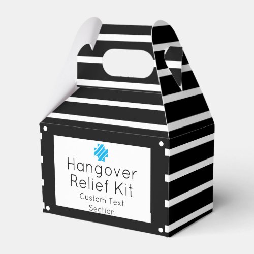 Chic Black and White  Hangover Relief Kit Favor Boxes