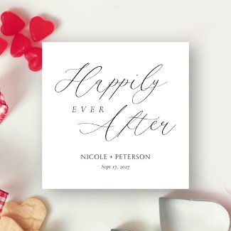 Chic Black and White Happily Ever After Wedding