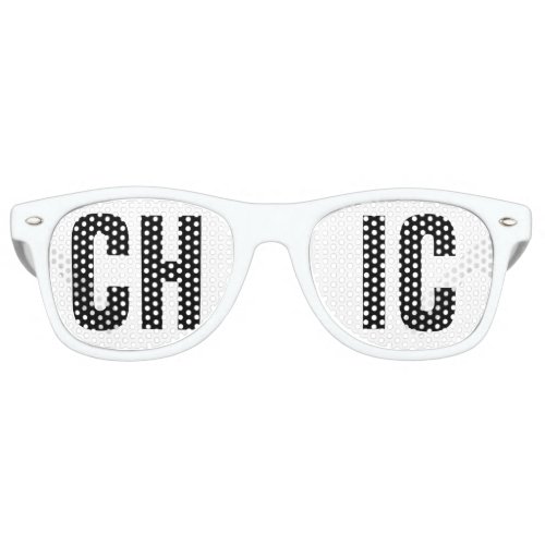 CHIC Black and White Party Retro Sunglasses
