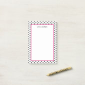 Chic Black and White polka dot  Post-it Notes (On Desk)
