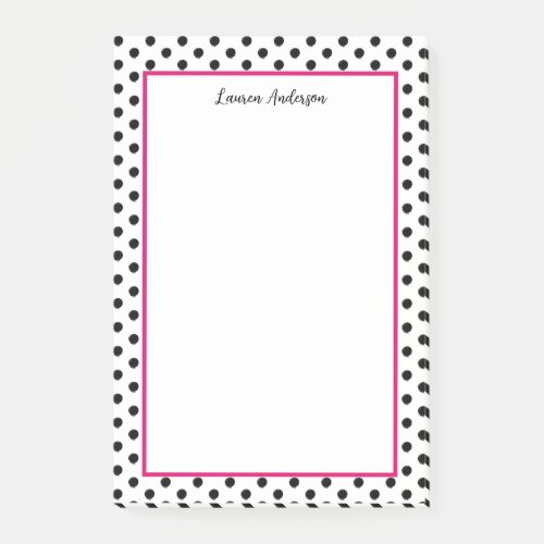 Chic Black and White polka dot  Post_it Notes