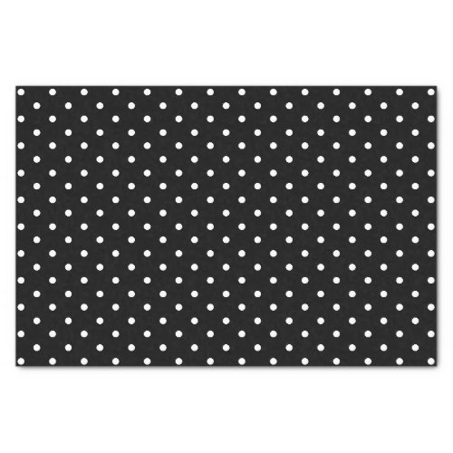 Chic Black and White Polka Dots Pattern Gift Wrap Tissue Paper