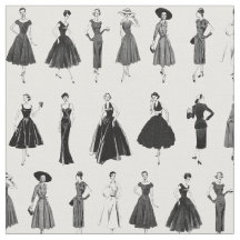 Chic Black and White Retro Fashion Models