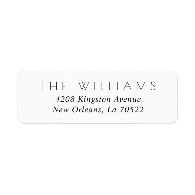 Chic Black and White Return Address Labels