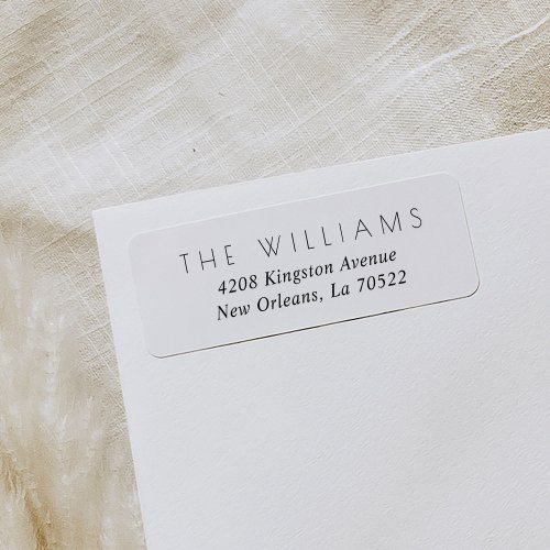 Chic Black and White Return Address Labels