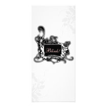 chic black and white Services rack card