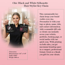 Chic Black and White Silhouette Hair Stylist 