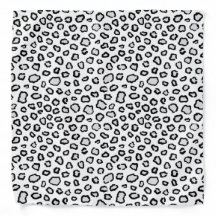 Chic Black and White Snow Leopard Animal Print