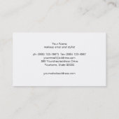 Chic Black and White Striped Modern Salon & Spa Business Card (Back)