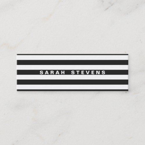 Chic Black and White Striped Modern Salon &amp; Spa Business Cards