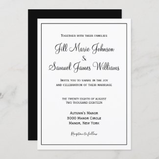 Chic Black and White Wedding