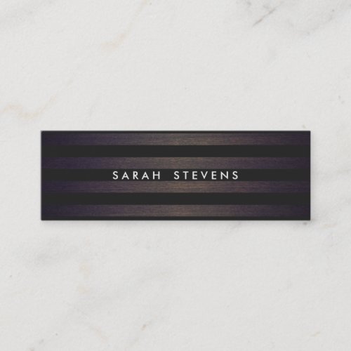 Chic Black and Wood Striped Modern Interior Design Business Card Templates