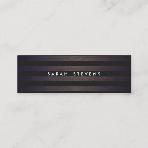 Customizable Chic Black and Wood Striped Modern Interior Design Business Card Templates