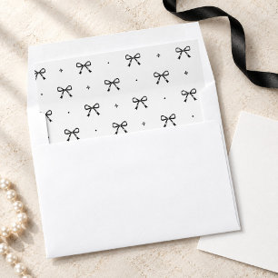 Chic Black Bow Pattern Envelope Liner