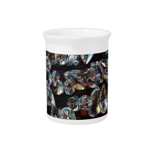 Chic Black Diamond Chrystal Abstract Pattern Gifts Beverage Pitcher