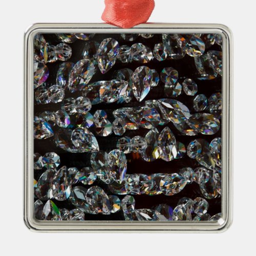 Chic Black Diamond Chrystal Abstract Pattern Gifts Metal Ornament