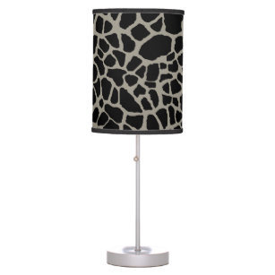 Giraffe Table Pendant Lamps Zazzle Chic Black Giraffe Print Elegant Animal Pattern Table Lamp