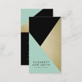 Chic Black & Gold Abstract Business Card Pack (Front/Back)