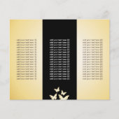 Chic Black & Gold Butterflies Tri-Fold Flyers (Front)