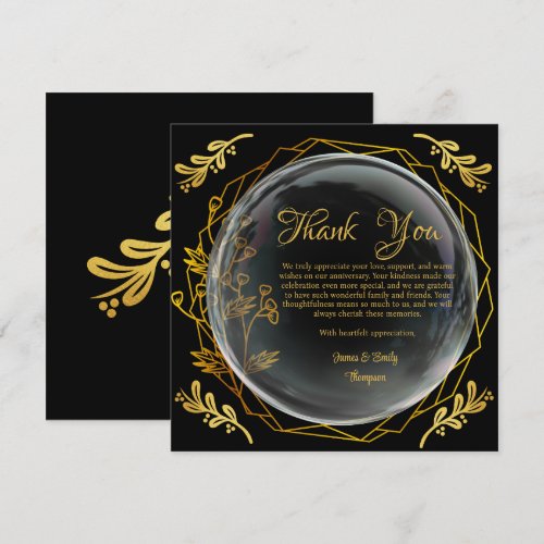 Chic Black & Gold Foral Wedding Anniversary Style 