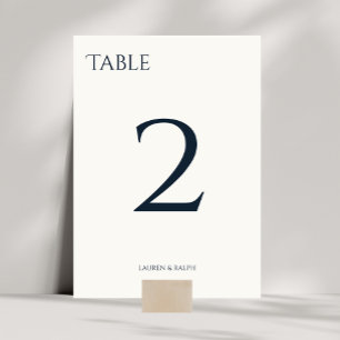 Chic Black & Ivory Table Number