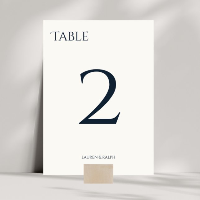 Chic Black & Ivory Table Number (Creator Uploaded)