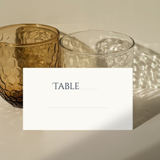 Chic Black & Ivory Table Number Place Escort Card (Creator Uploaded)