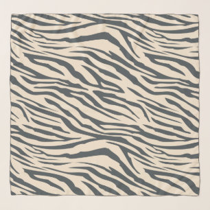Chic Black Ivory Zebra Pattern Scarf
