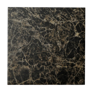 Chic black marbling pattern ceramic tile