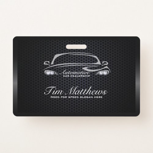 Chic black minimalist modern car business  badge