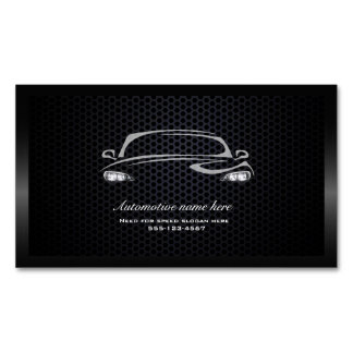 Chic black minimalist modern car business card