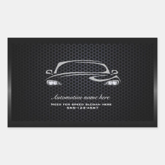 Chic black minimalist modern car dealership rectangular sticker