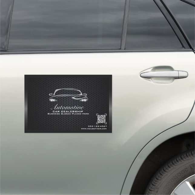 Chic black minimalist modern Car Magnet (In Situ)