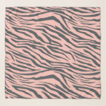 Chic Black Pastel Pink Zebra Pattern Scarf<br><div class="desc">Chic chiffon scarf with a stylish off-black and pastel pink zebra pattern. Elegant and fashionable design. Exclusively designed for you by Happy Dolphin Studio. If you need any help or matching products,  please contact us at happydolphinstudio@outlook.com.</div>