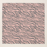 Chic Black Pink Zebra Pattern Scarf<br><div class="desc">Chic chiffon scarf with a stylish off-black and pastel pink zebra pattern. Elegant and fashionable design. Exclusively designed for you by Happy Dolphin Studio. If you need any help or matching products,  please contact us at happydolphinstudio@outlook.com.</div>