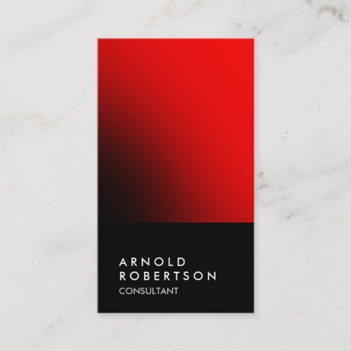 Chic black red unique professional business card