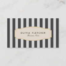 Chic Black Stripes Business Cards